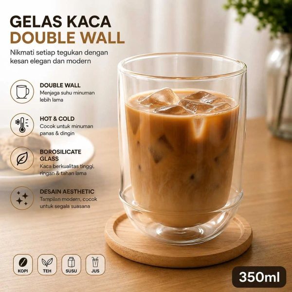 ginee_20260930152222635_9375124002.jpeg One Two Cups Gelas Kaca Aesthetic Kopi Teh Double Wall Glass - PLY1710