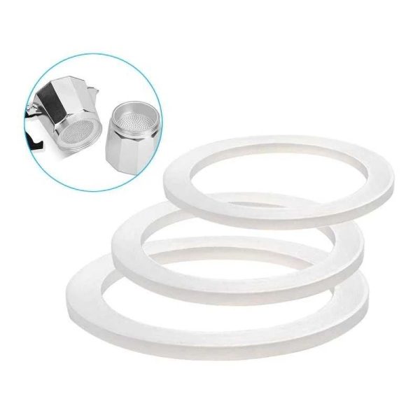 One Two Cups Karet Silikon Moka Pot Teko Kopi Seal Gasket 10 PCS 3 Cup - Z20-10
