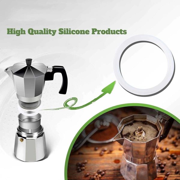 One Two Cups Karet Silikon Moka Pot Teko Kopi Seal Gasket 10 PCS 3 Cup - Z20-10