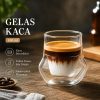 ginee_20260930154830955_3662288360.jpeg One Two Cups Gelas Kaca Aesthetic Kopi Double Wall Glass 100ml - SN520