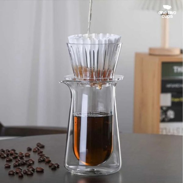 ginee_20260930154934167_0080701836.jpeg One Two Cups Coffee Server Chemex Drip Pour Over Double Wall 400ml - FM-20ML