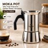 One Two Cups Moka Pot Teko Kopi Espresso Coffee Maker Stovetop 6 Cup 300ml - Z65