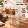 One Two Cups Coffee Server Chemex Drip Pour Over Teko Pitcher 500ml - L1 - Transparant