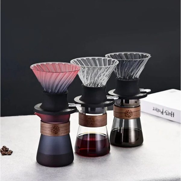One Two Cups Coffee Server Chemex Drip Pour Over Teko Pitcher 500ml - L1 - Transparant