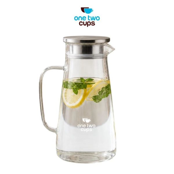 One Two Cups Teko Pitcher Kaca Borosilikat Tahan Panas Water Jug 1.8L - SL335