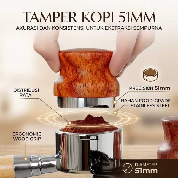 ginee_20260930155703828_4112411729.jpeg One Two Cups Macaron Tamper Kopi Distribution Tool 3 Angled Base 51mm - CU3