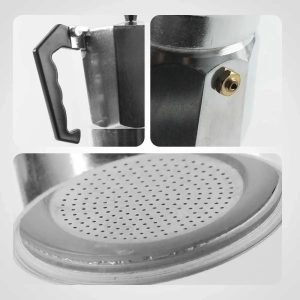 One Two Cups Coffee Maker Moka Teko Stovetop Filter 450ml 9Cup - JF112