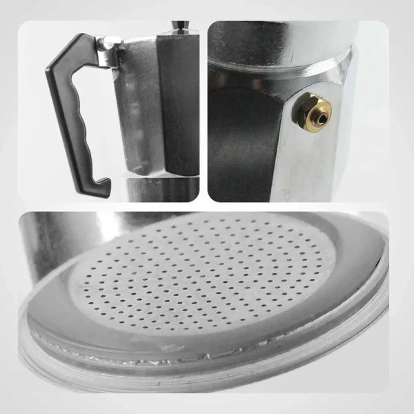 One Two Cups Coffee Maker Moka Teko Stovetop Filter 450ml 9Cup - JF112