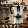 One Two Cups Coffee Maker Moka Teko Stovetop Filter 450ml 9Cup - JF112