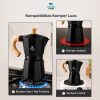 One Two Cups Moka Pot Teko Kopi Espresso Maker Stovetop Induksi - PL-315