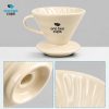 One Two Cups V60 Coffee Dripper Alat Seduh Kopi Manual Brew Keramik ZM-639 - Cream