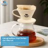 One Two Cups V60 Coffee Dripper Alat Seduh Kopi Manual Brew Keramik ZM-639 - Cream
