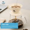 One Two Cups V60 Coffee Dripper Alat Seduh Kopi Manual Brew Keramik ZM-639 - Cream