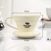 One Two Cups V60 Coffee Dripper Alat Seduh Kopi Manual Brew Keramik ZM-639 - Cream