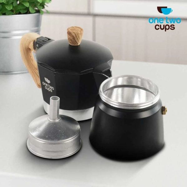 One Two Cups Moka Pot Teko Kopi Espresso Maker Stovetop 6 Cup 300ml - LI20