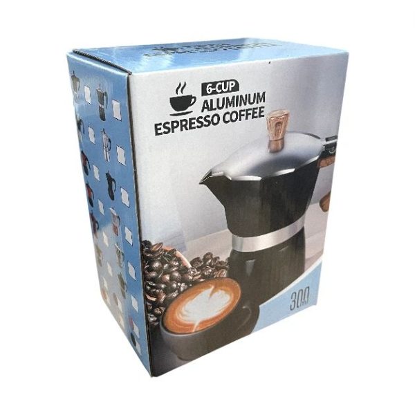 One Two Cups Moka Pot Teko Kopi Espresso Maker Stovetop 6 Cup 300ml - LI20