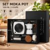 One Two Cups Moka Pot Teko Kopi Espresso Maker Gift Set 3 Cup 150ml - S07
