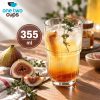 One Two Cups Gelas Kaca Aesthetic Kopi Teh Vertical Stripe Glass - CG201 - 355ml