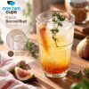 One Two Cups Gelas Kaca Aesthetic Kopi Teh Vertical Stripe Glass - CG201 - 355ml