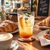 One Two Cups Gelas Kaca Aesthetic Kopi Teh Vertical Stripe Glass - CG201 - 355ml