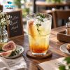 One Two Cups Gelas Kaca Aesthetic Kopi Teh Vertical Stripe Glass - CG201 - 355ml