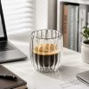ginee_20260930162711853_5969836258.jpeg One Two Cups Gelas Kaca Aesthetic Kopi Double Wall Glass 250 ml - KT015 - Motif Wide Stripe