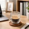 ginee_20260930162712185_0541064459.jpeg One Two Cups Gelas Kaca Aesthetic Kopi Double Wall Glass 250 ml - KT015 - Motif Wide Stripe