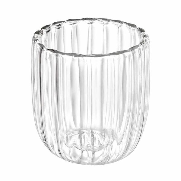 ginee_20260930162712469_8888522653.jpeg One Two Cups Gelas Kaca Aesthetic Kopi Double Wall Glass 250 ml - KT015 - Motif Wide Stripe