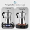 One Two Cups Moka Pot Teko Kopi Espresso Coffee Maker Stovetop - L10 - 12 Cup 600ml