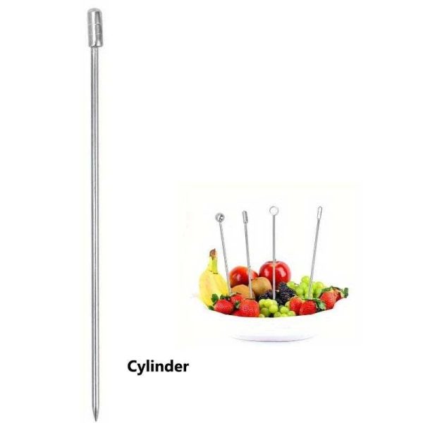ginee_20260930162829174_1635552662.jpeg One Two Cups Tusukan Buah Cocktail Pick Garnish Stainless Steel 304 - J-105 - Silver