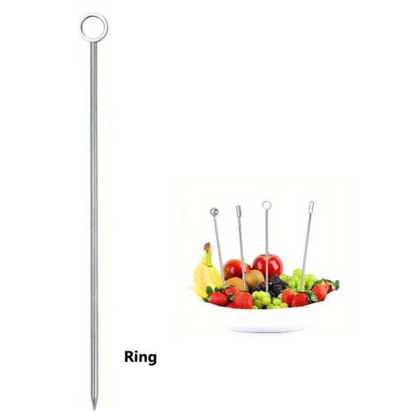 ginee_20260930162829366_2721496611.jpeg One Two Cups Tusukan Buah Cocktail Pick Garnish Stainless Steel 304 - J-105 - Silver