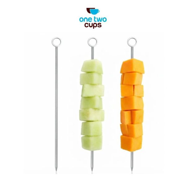 ginee_20260930162830224_5423128976.jpeg One Two Cups Tusukan Buah Cocktail Pick Garnish Stainless Steel 304 - J-105 - Silver